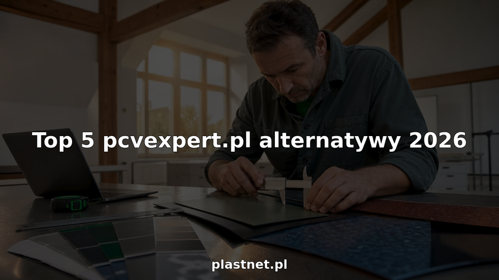 Mężczyzna sprawdza wymiary przemysłowych arkuszy z tworzywa sztucznego w biurze warsztatu.