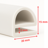 Junta de silicona para puertas de cámara frigorífica y congelador, blanca transparente – universal, resistente al hielo
