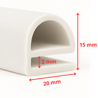 Junta de silicona para puertas de cámara frigorífica y congelador, blanca transparente – universal, resistente al hielo