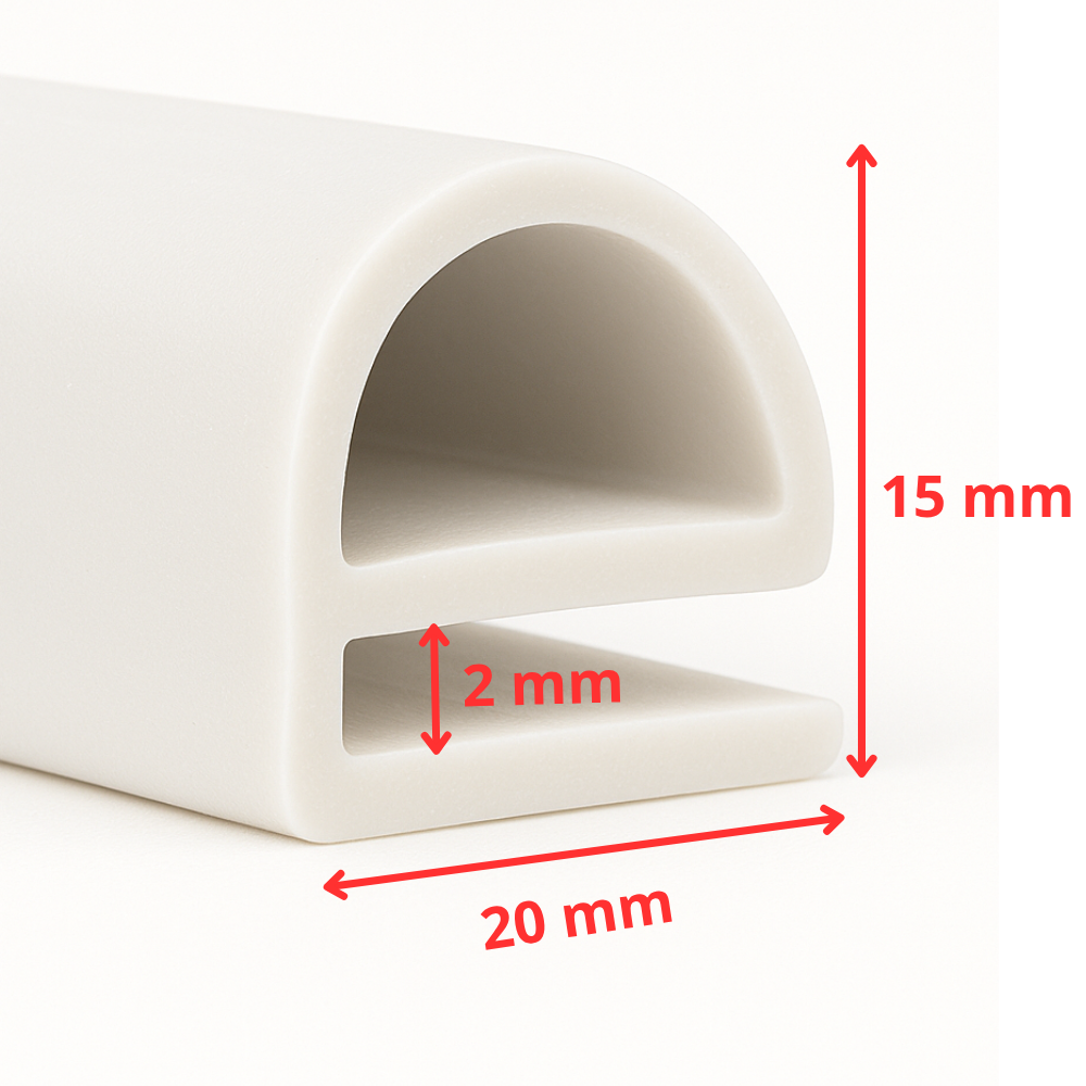 Junta de silicona para puertas de cámara frigorífica y congelador, blanca transparente – universal, resistente al hielo