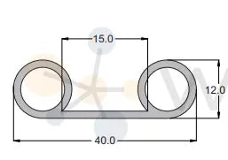 Junta para puerta de cámara frigorífica, garaje IZO40