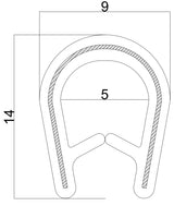 Junta de borde T4 de sujeción para borde de 3-4mm