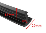 Junta para paneles fotovoltaicos goma tipo T 18x20 mm – carport, ranura 3 mm