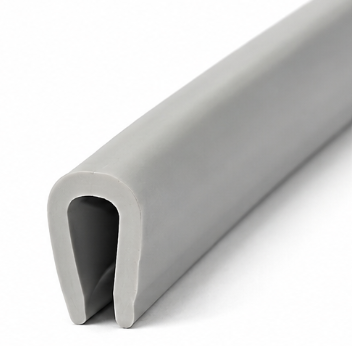 Junta de canto tipo U PVC gris – protección de canto 1,5–2 mm, perfil 5x10 mm