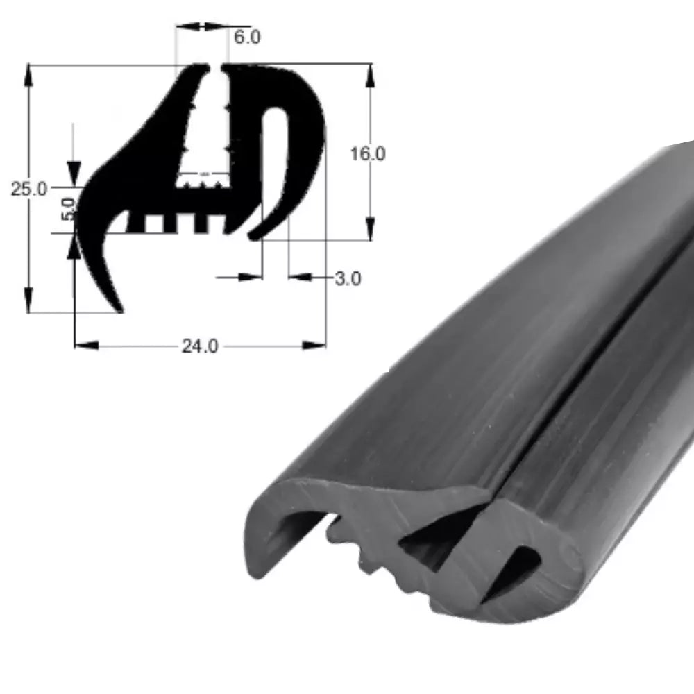 Goma de ventana para tractor, goma para tractor, junta de vidrio para ventana de cabina de tractor TS3